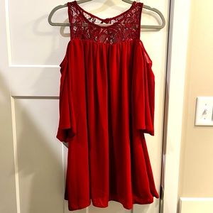 Semi-formal Red Flowy Dress